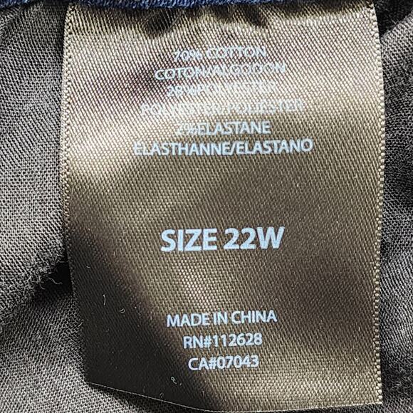 Tahari Jeans Womens 22W Blue Charlotte Comfort Luxe Double Button Skinny Stretch - Picture 7 of 13